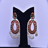 Multi Pearl Red Earing